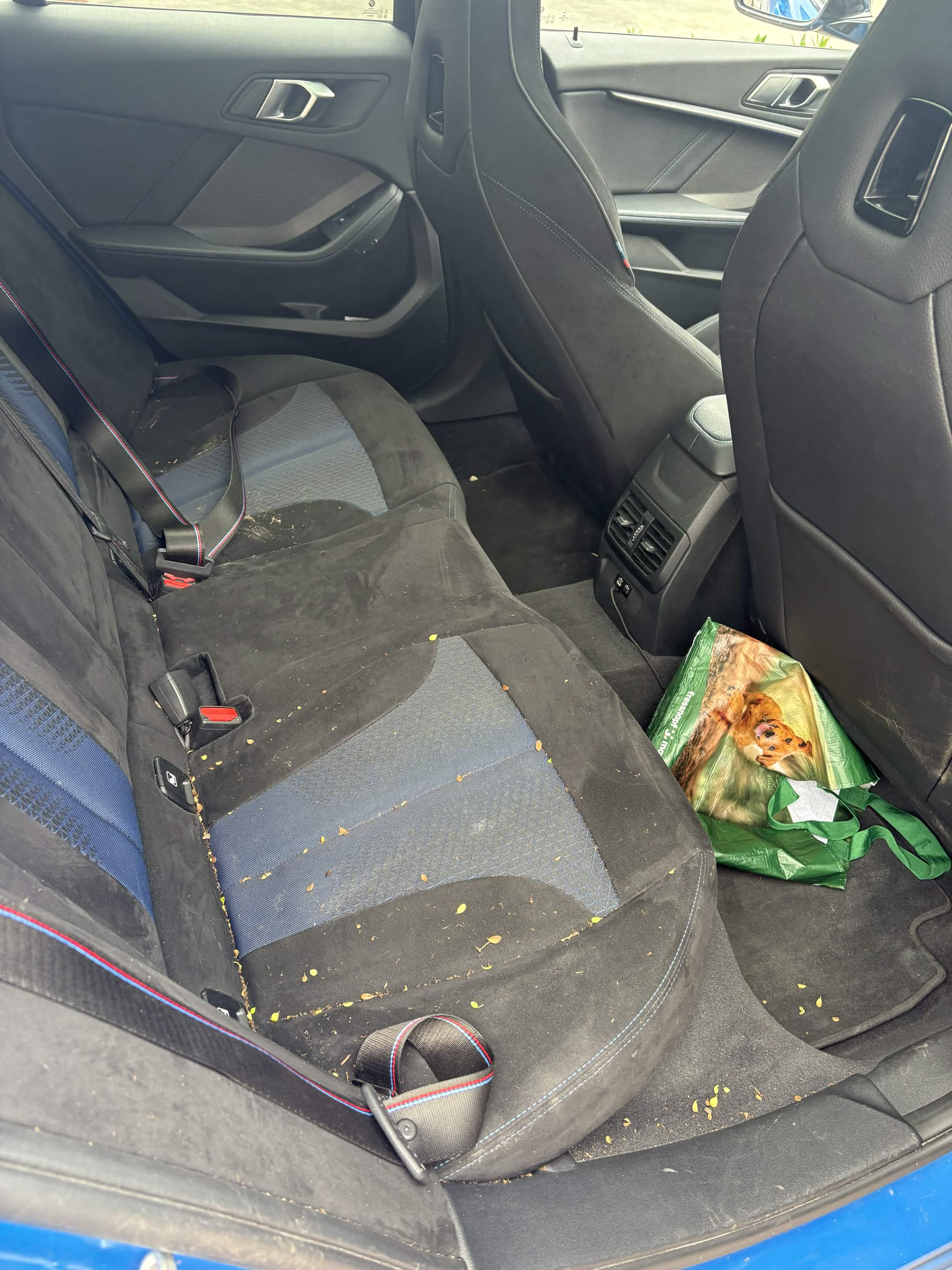 car interior before detailing
